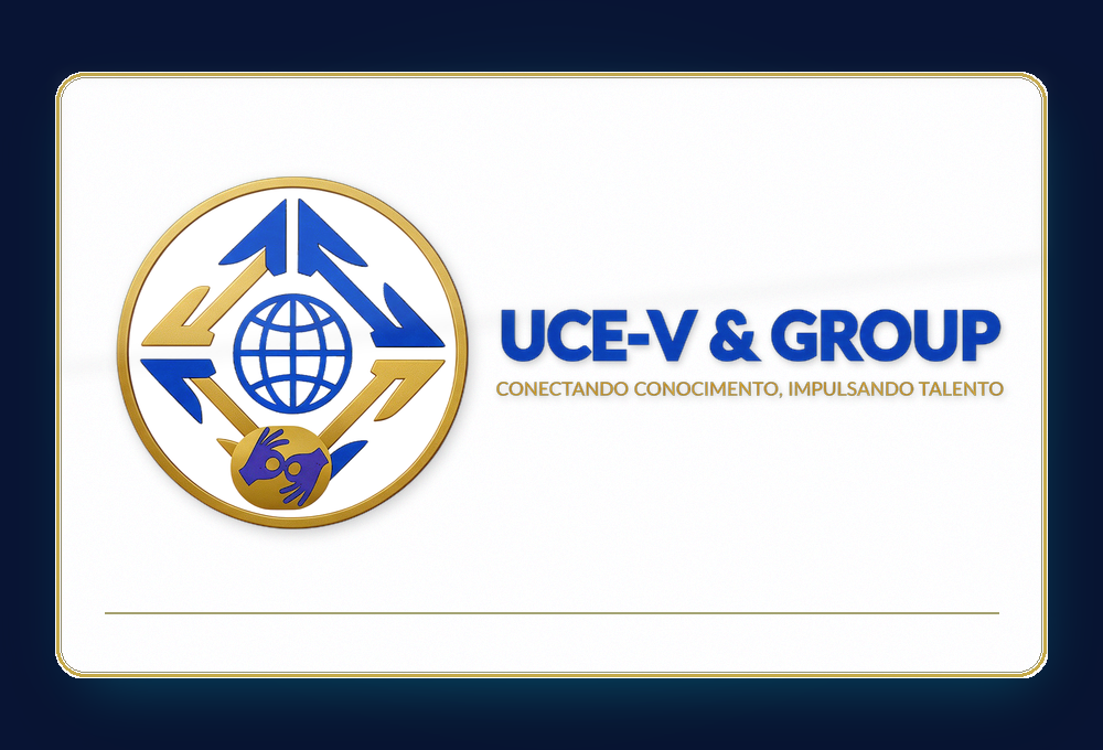Identidad Corporativa Oficial UCE-V & Group — Conectando Conocimiento, Impulsando Talento